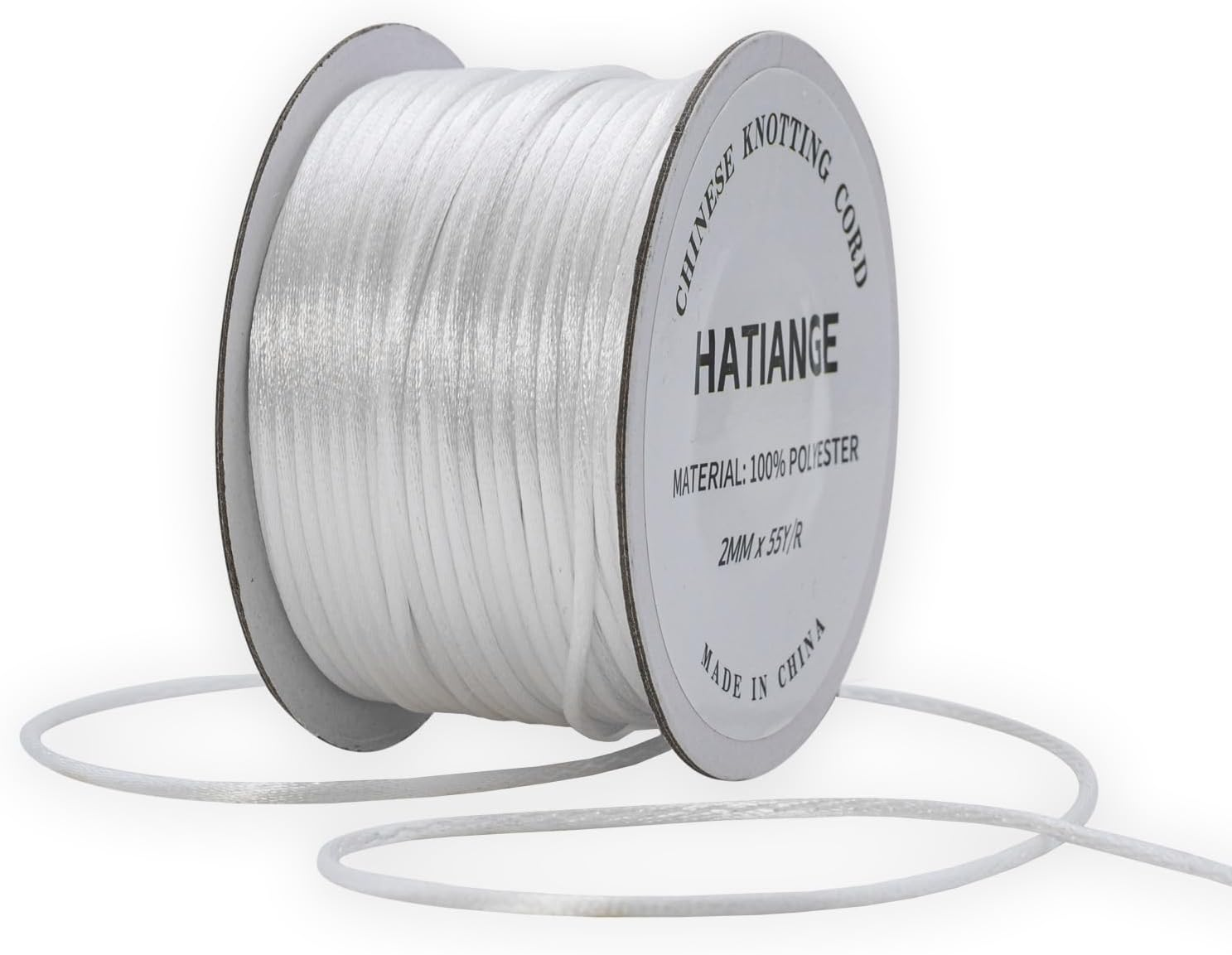 2Mm Black Satin Rattail Cord String for Jewelry Making Bracelet Necklaces Beading Thread Macrame Chinese Knot Craft -50Meters image number 6