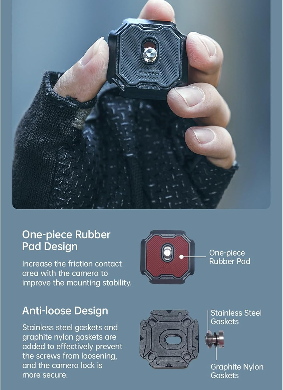 FALCAM F38 Quick Release Backpack Clip Mount with Plate Kit, Capture Camera Clip for Camera to Shoulder Strap -3142 V2 Upgraded image number 4