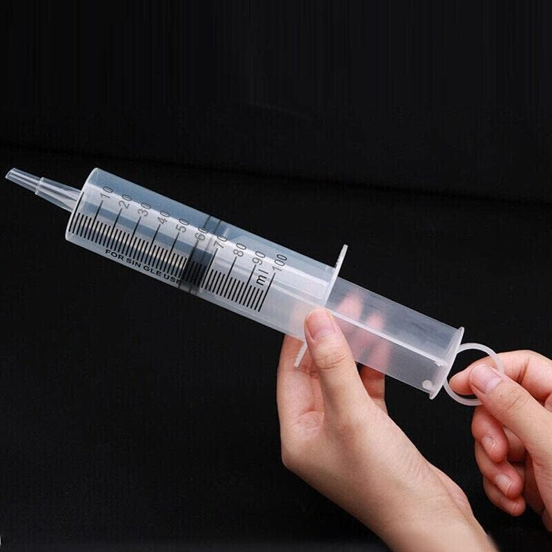 AIMALL 100-200ML Reusable Big Large Plastic Hydroponics Nutrient Measuring Syringe, Ideal for Hydroponics, Pet Feeding, Plant Cultivation image number 2