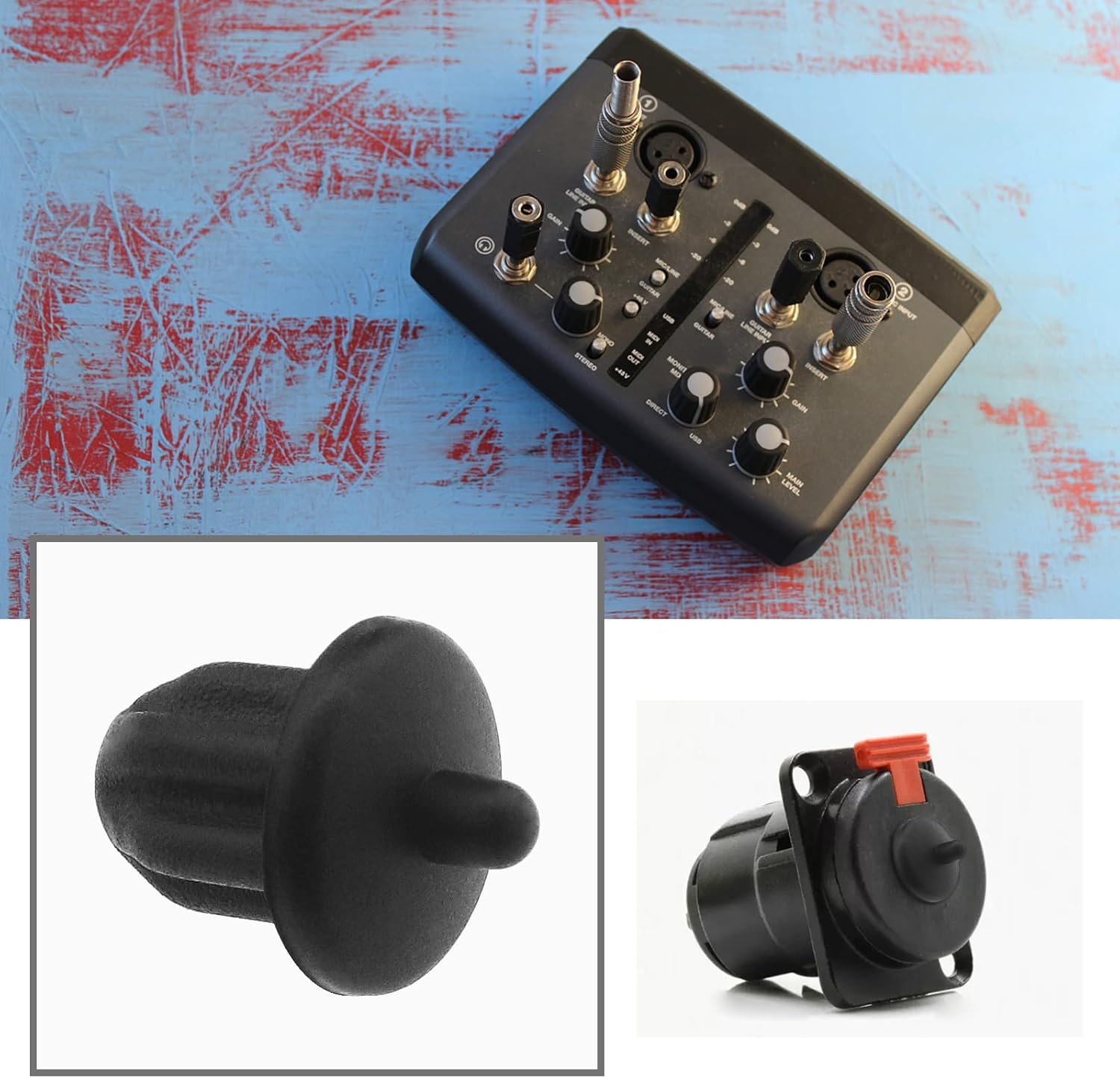 20Pcs 6.35Mm Silicone anti Dust Plugs Socket Dust Cover anti Dust Jack Plug Stopper Cap Accessories for Amplifier DVD Karaoke Black image number 5