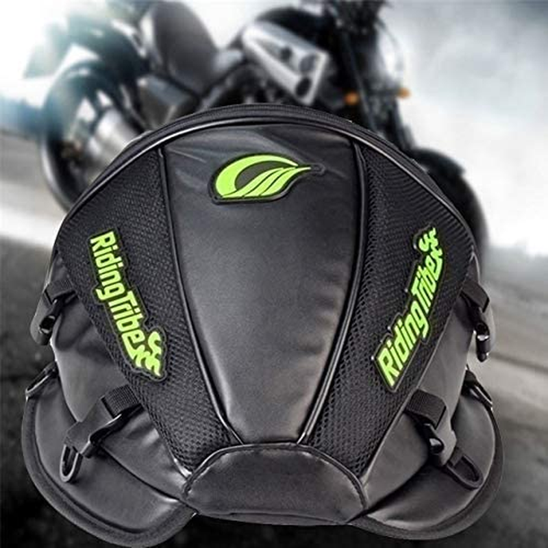 Katur Motorcycle Backseat Tank Bag Multifunctional Waterproof PU Leather Storage Saddle Bag Motorbike Rear Seat Super Light Tail Accessories Bags -Black image number 2