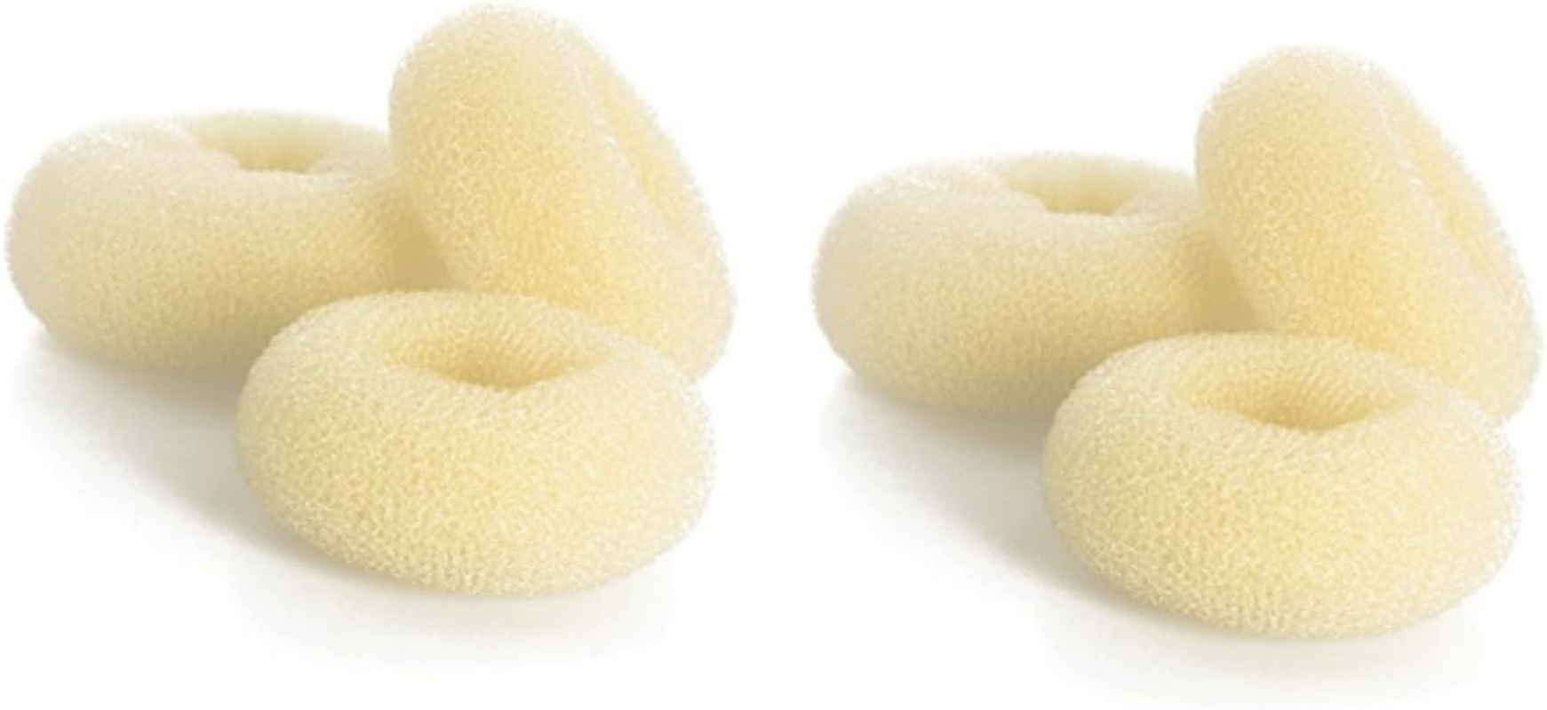 Ipetboom 6Pcs Hair Donut Bun Maker Styler round Chignon for Women S for Quick and Easy Messy Bun Creations - Beigex2Pcs image number 3
