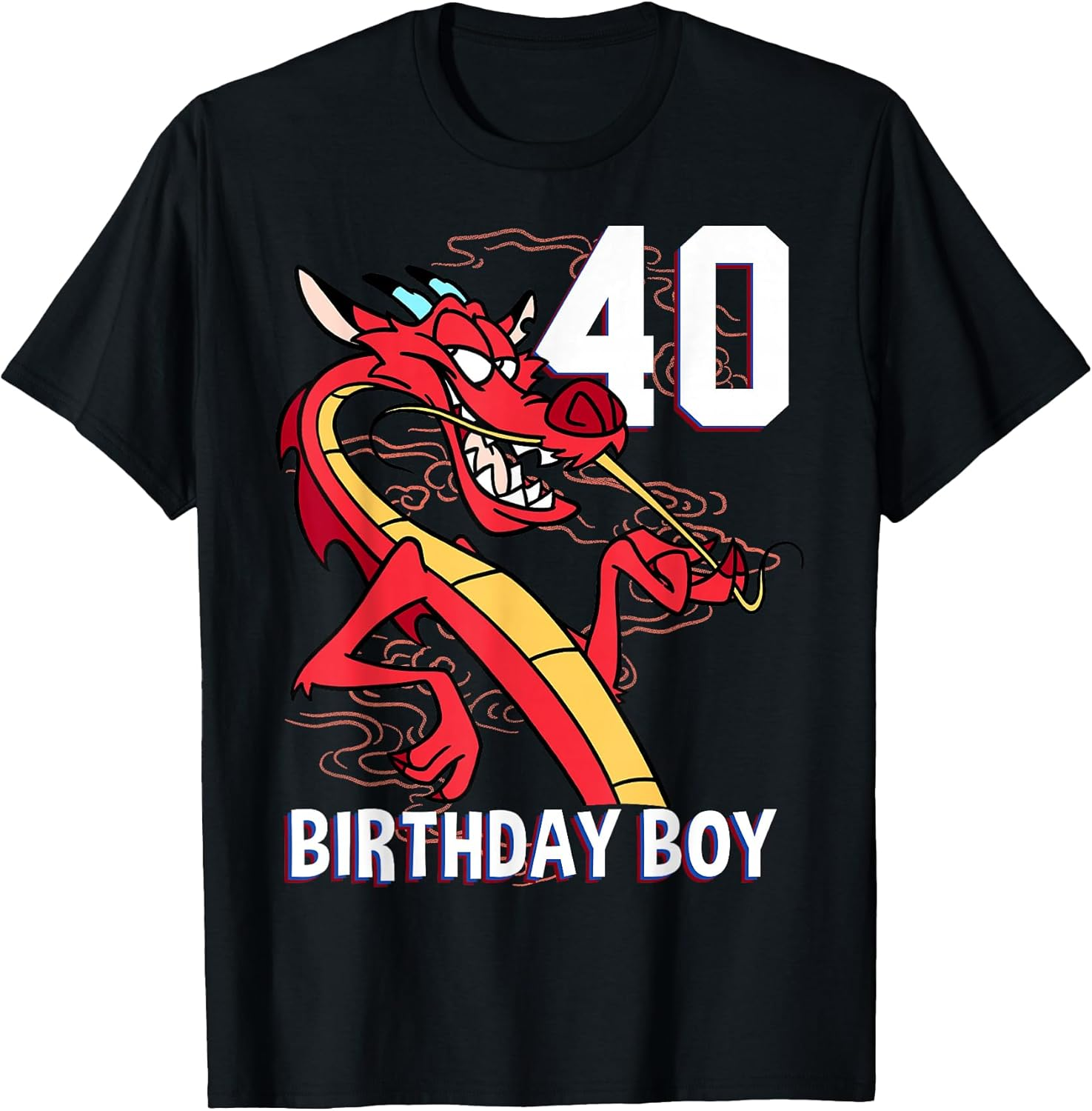 Disney Mulan 40Th Birthday Boy Mushu Portrait T-Shirt