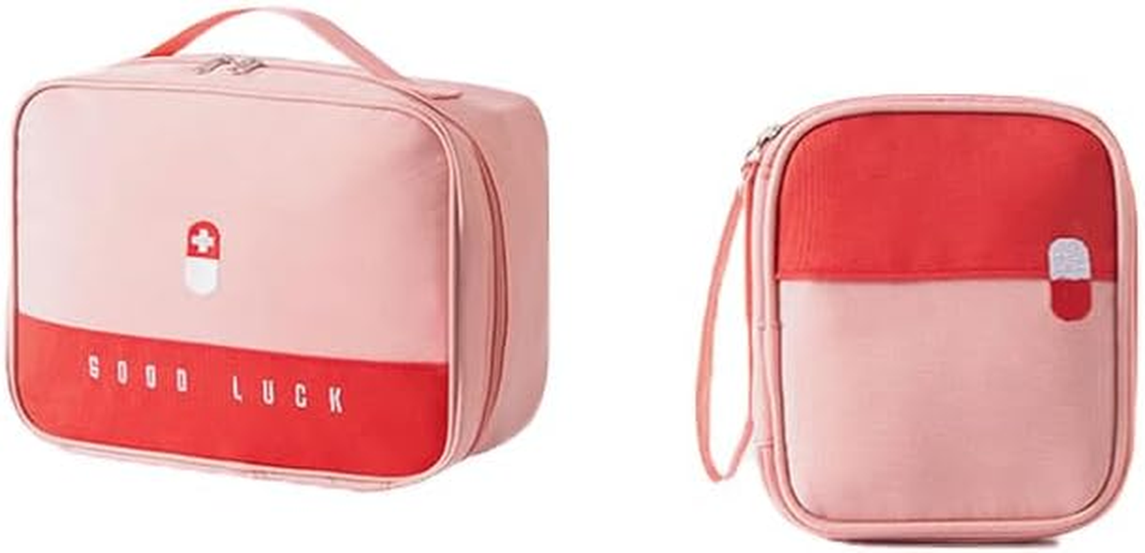 AIMALL Layered Large-Capacity Medicine Box Aid Kit Storage Bag, Waterproof Oxford Cloth, Multiple Pockets for Emergency Kit, Available in Green, Pink, Grey