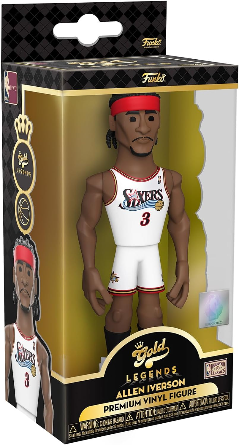 Funko Gold Legends NBA Basketball - Allen Iverson Philadelphia 76Ers Vinyl Figure, 5-Inch Height image number 3