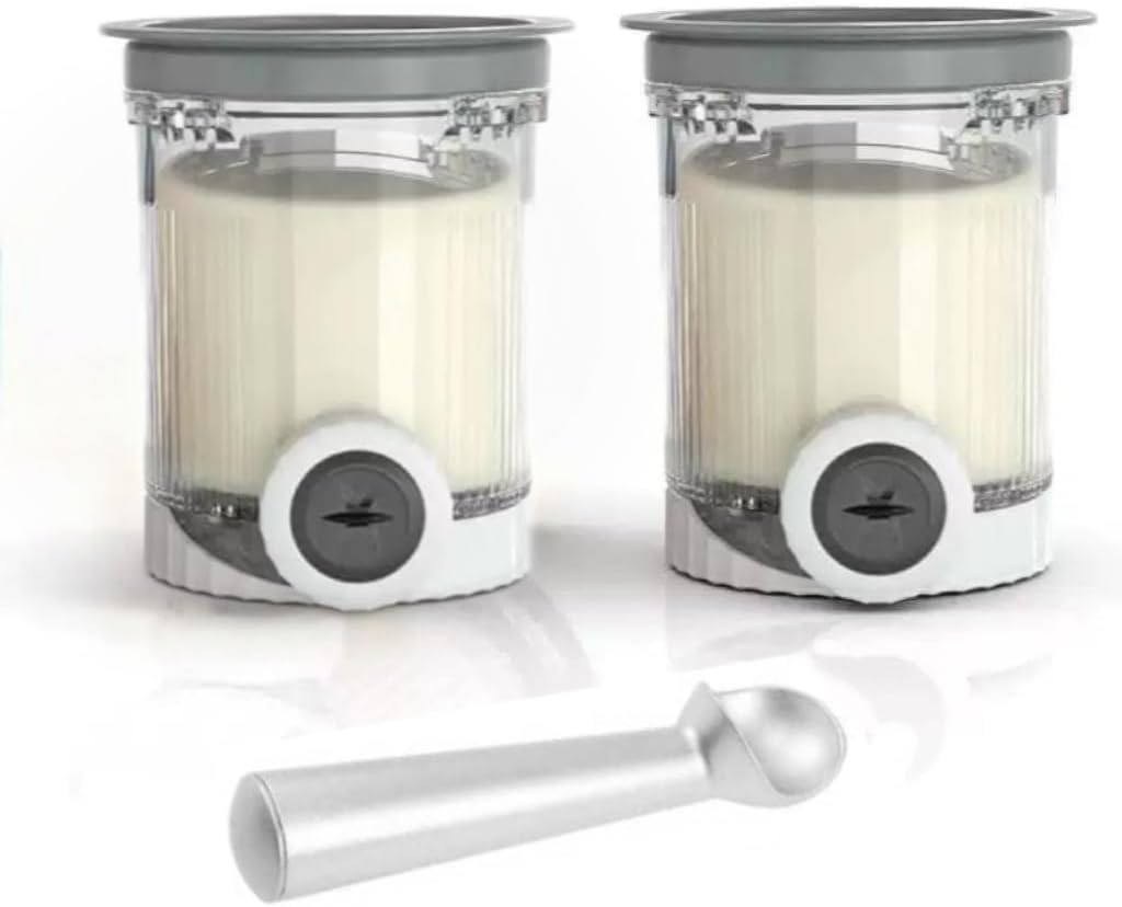 Ice Cream Tubs for Ninja Creami, Ice Cream Storage Cup for NC700 Series Swirl, Stackable Ice Cream Freezer Storage Tank, Reusable Icecream Pints Container for Kitchen Homemade Ice Cream (4Pcs)