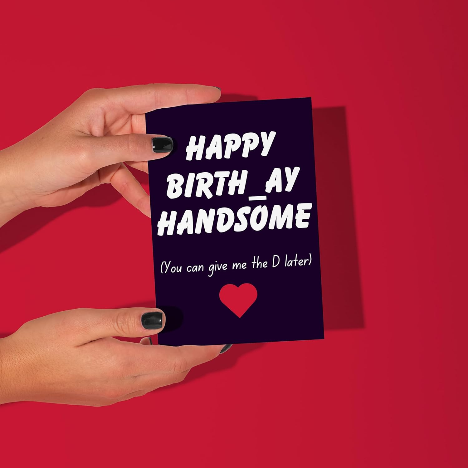 Limalima Funny Birthday Card for Him &ndash; Happy Birth_Ay Handsome &ndash; Give Me the D Later &ndash; Naughty Adult Humor for Boyfriend, Husband or Partner image number 1