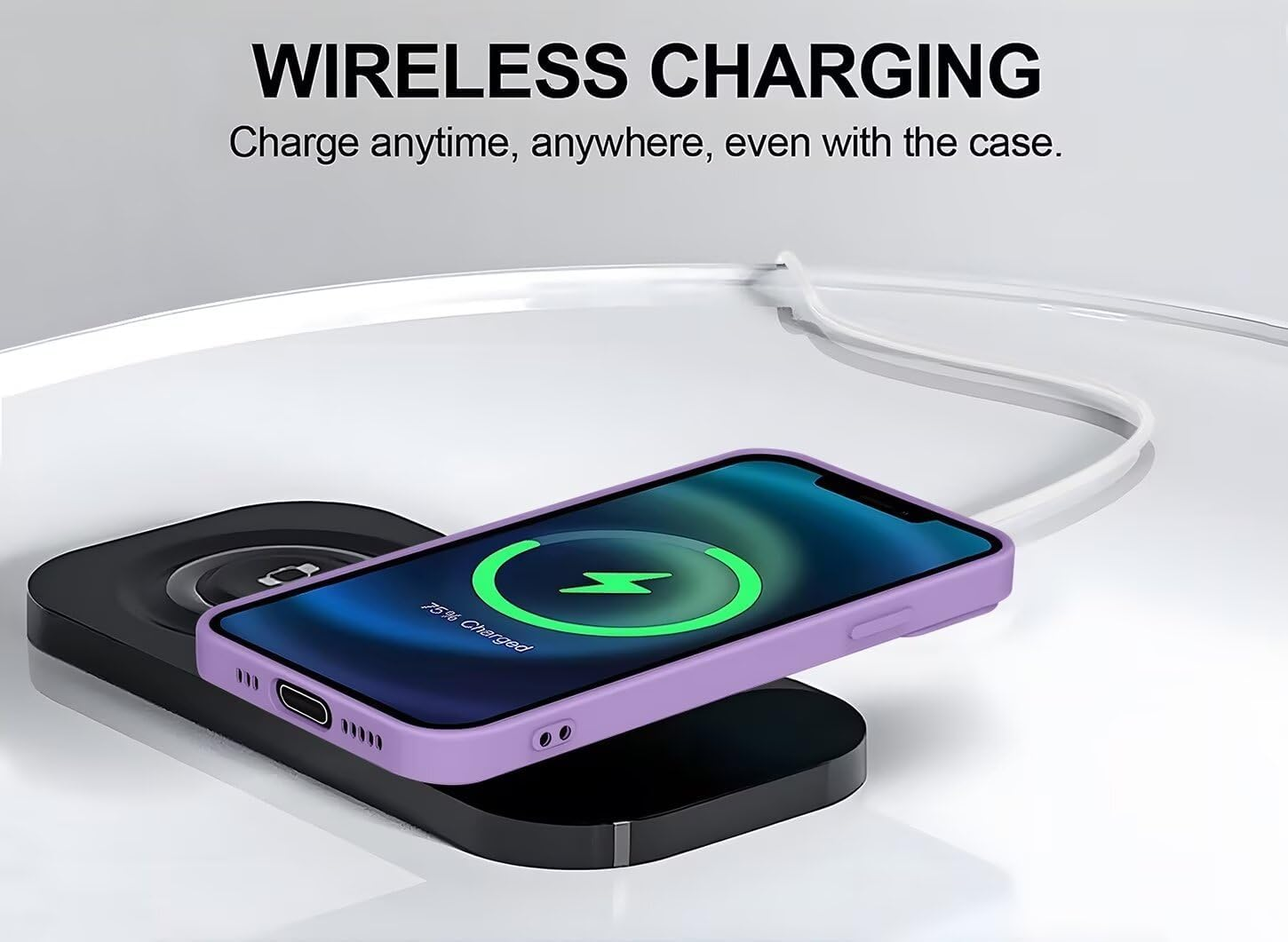 ILING Liquid Silicone Case for Samsung Galaxy A56 5G, Ultra Thin Elegant Flowers and Cute Cartoon Pattern Women'S Mobile Phone Case, Soft TPU Bumper Shockproof Protective Case (Purple Q04) - Black Q08 image number 7