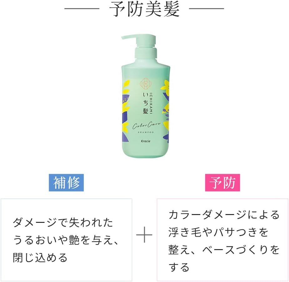 ICHIKAMI Color Care, Base Treatment in Shampoo Pump, 16.2 Fl Oz (480 Ml) | Non Silicone Amino Acid Shampoo, Hair Care, Damage Care, Fade Resistant, Men'S, Women'S