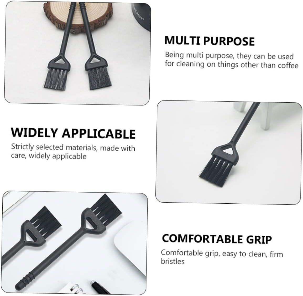 FELTECHELECTR 3Sets Mini Plastic Machine Brush Cleaning Espresso Machine Brush Multi-Purpose for Tea Sugar Baking 20Pcs*3 image number 6