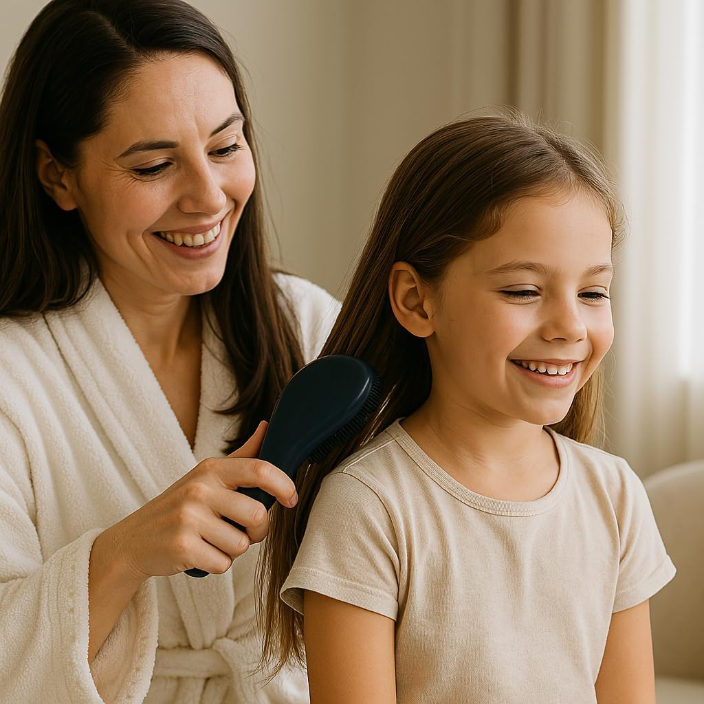 G.B.S Wave Detangling Brush Set for Curly Hair, Thick, Straight & Natural Hair - Gentle Detangler Hair Brush for Women, Kids & Toddlers with Flexible Bristles -Hairbrush for Wet & Dry Detangle image number 6