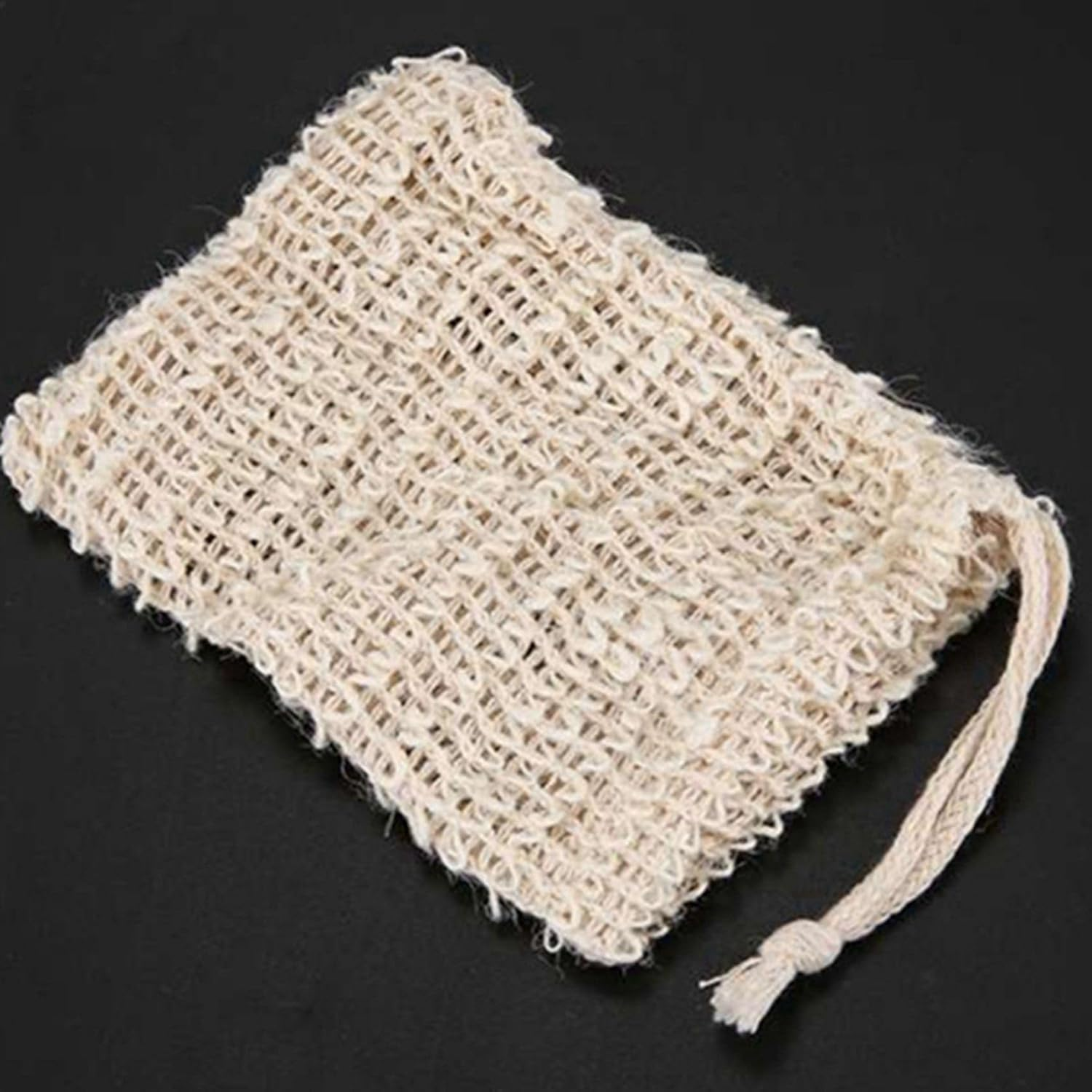 200Pcs Shower Bath Sisal Soap Bag Natural Sisal Soap Bag Exfoliating Soap Saver Pouch Holder image number 4