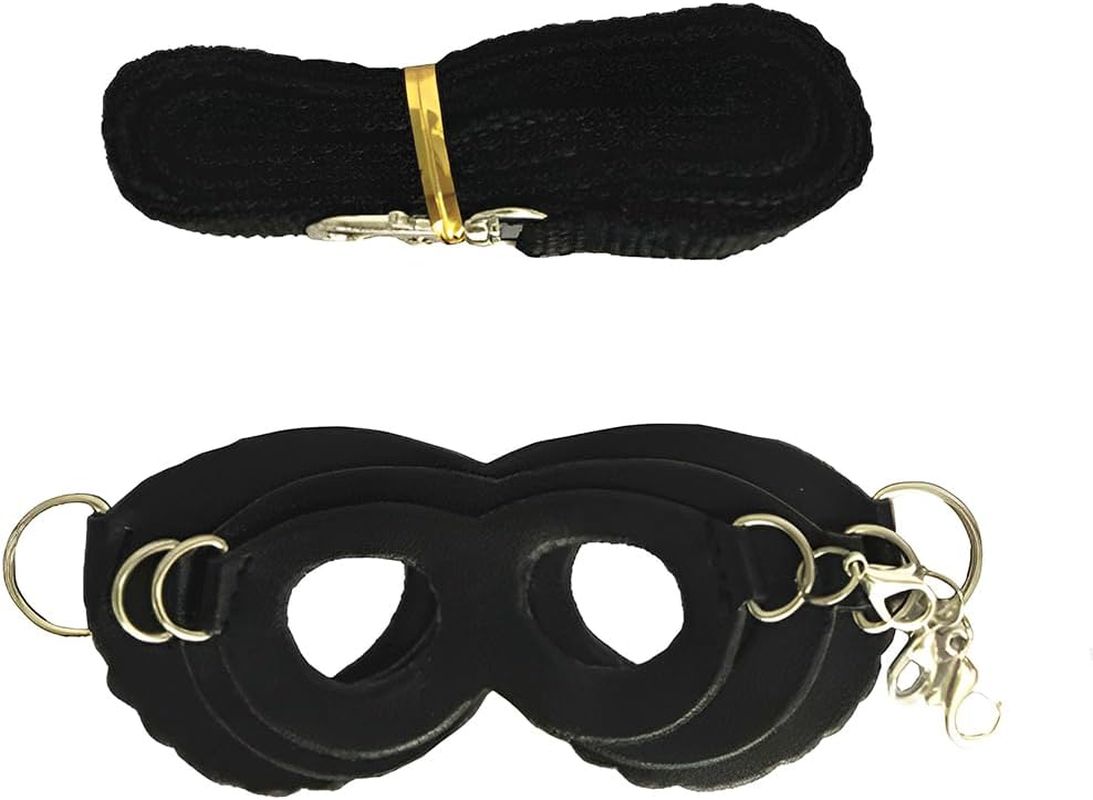 SGERUFZ 3 Piece Harness and Lead Set for Small Pets Training and Walks Vest for Squirrel Hamster Rat Black image number 2