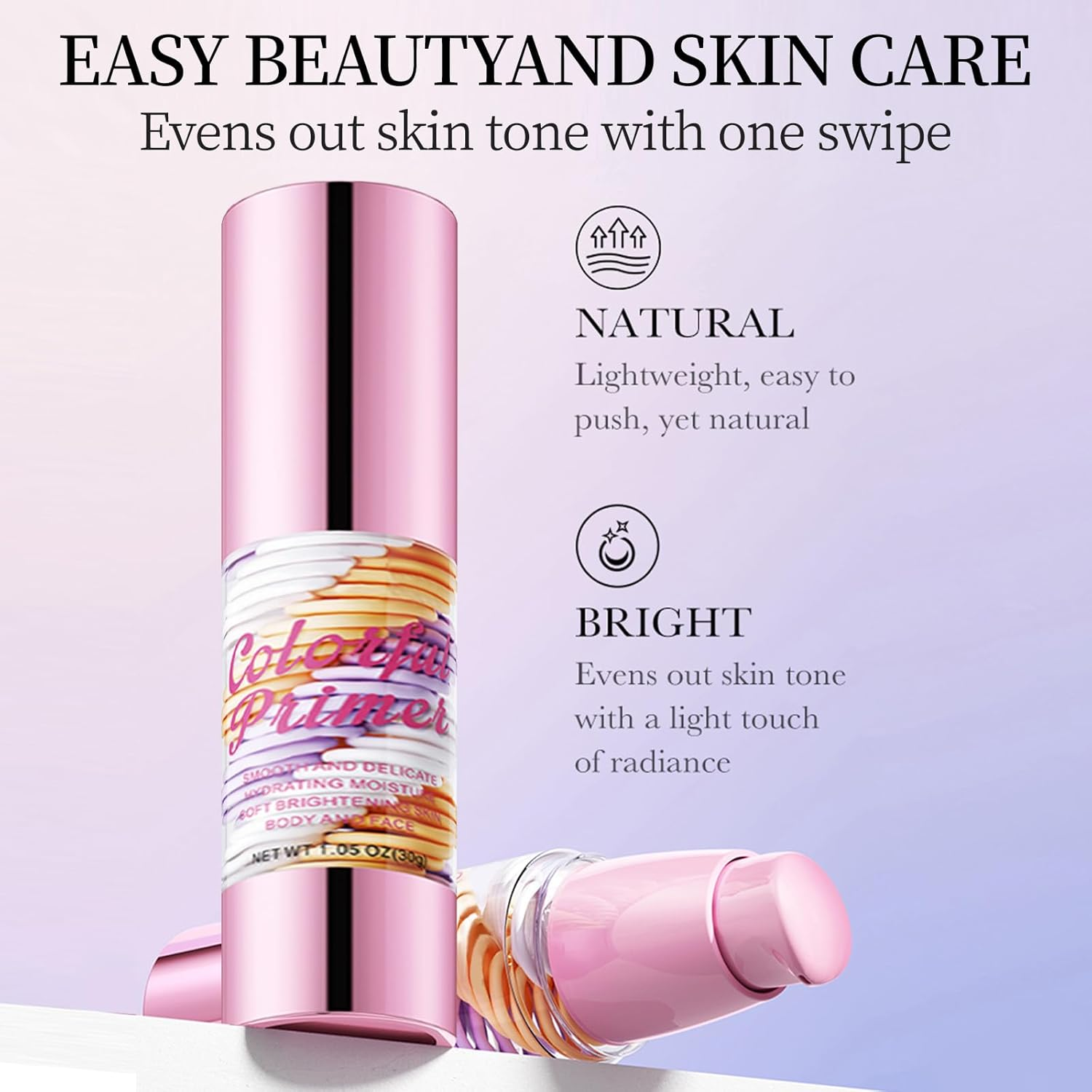 TBTFW One Step Color Corrector, 3 in 1Primer for Face before Makeup, ​​Oil Control​​ Waterproof & Sweat-Proof​​, Suitable for All Skin Types