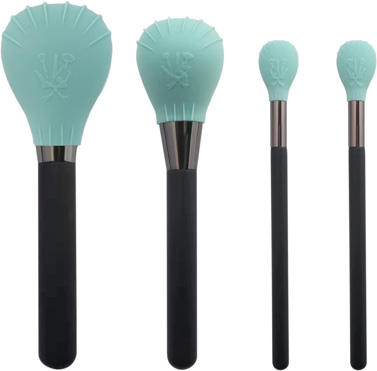 LORMAY 4 Pcs Silicone Makeup Brush Covers, Brush Bubbles for Protecting Bristles from Getting Crushed and Keeping Cosmetic Bag Clean, Purple