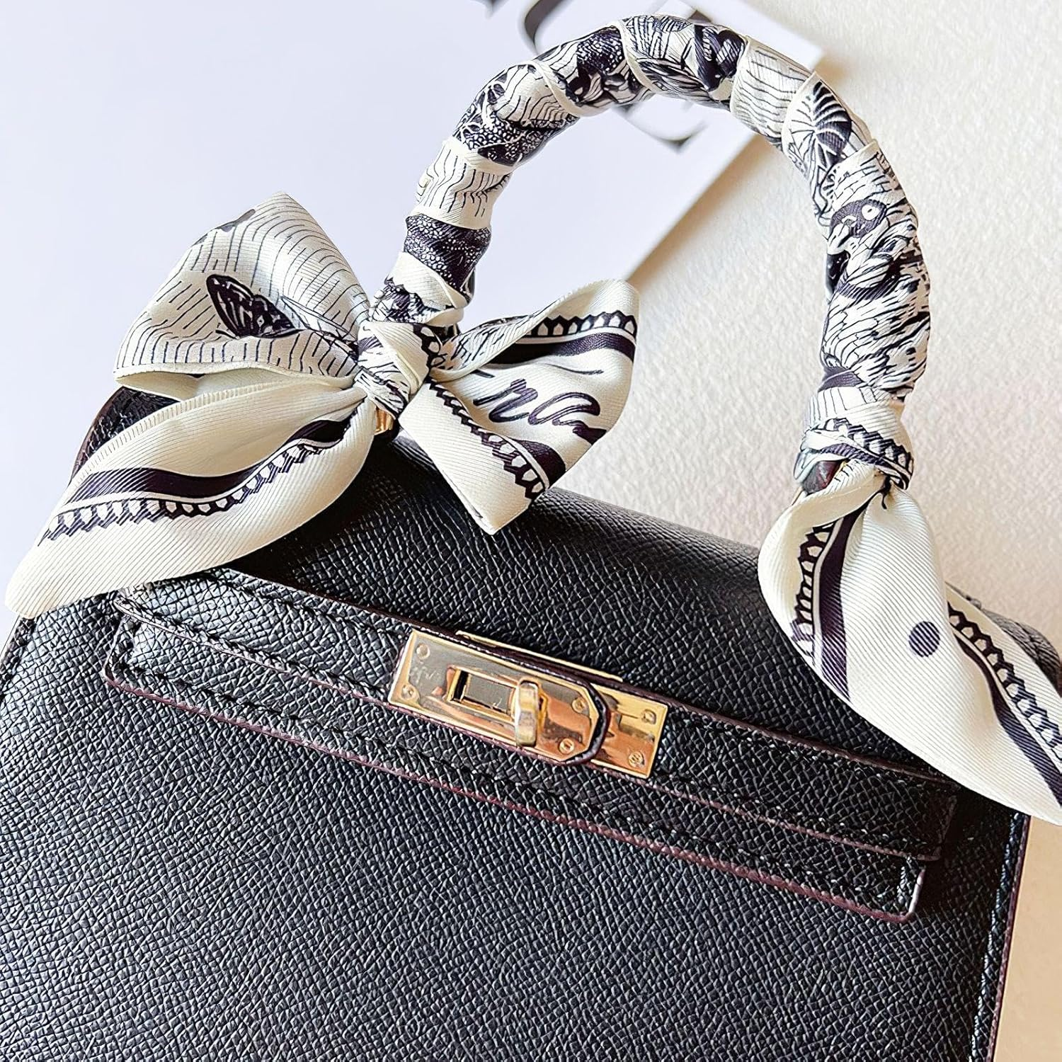 5 Silk Scarf Headbands, Retro Hair Bands, Daily Pendulum Decoration Ribbons, Jeans Decoration Ribbons, Gifts for Friends and Girlfriends image number 2