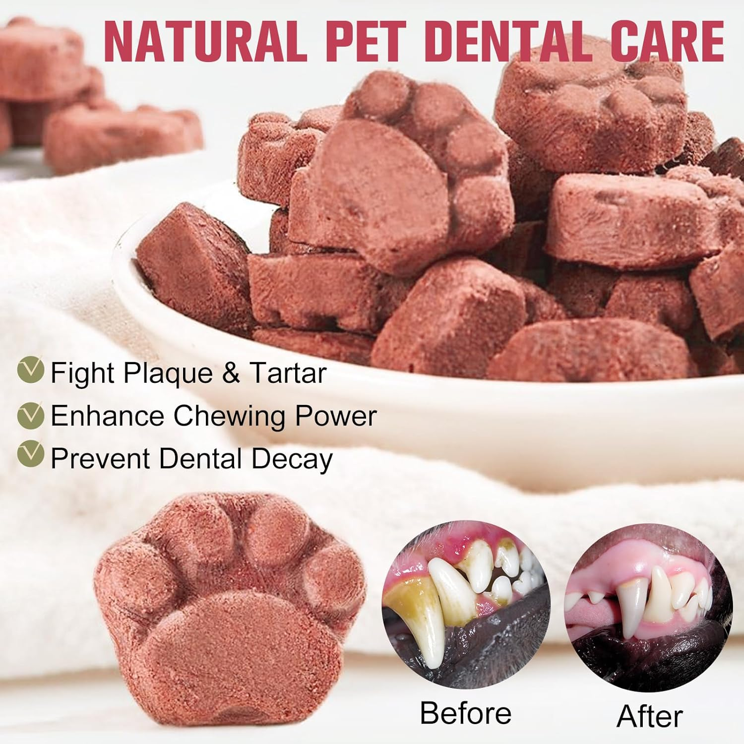 Freeze - Dried Chicken & Cranberry Blend for Cats & Dogs | Natural Dental Care & Nutritious Pet Food,50G image number 3