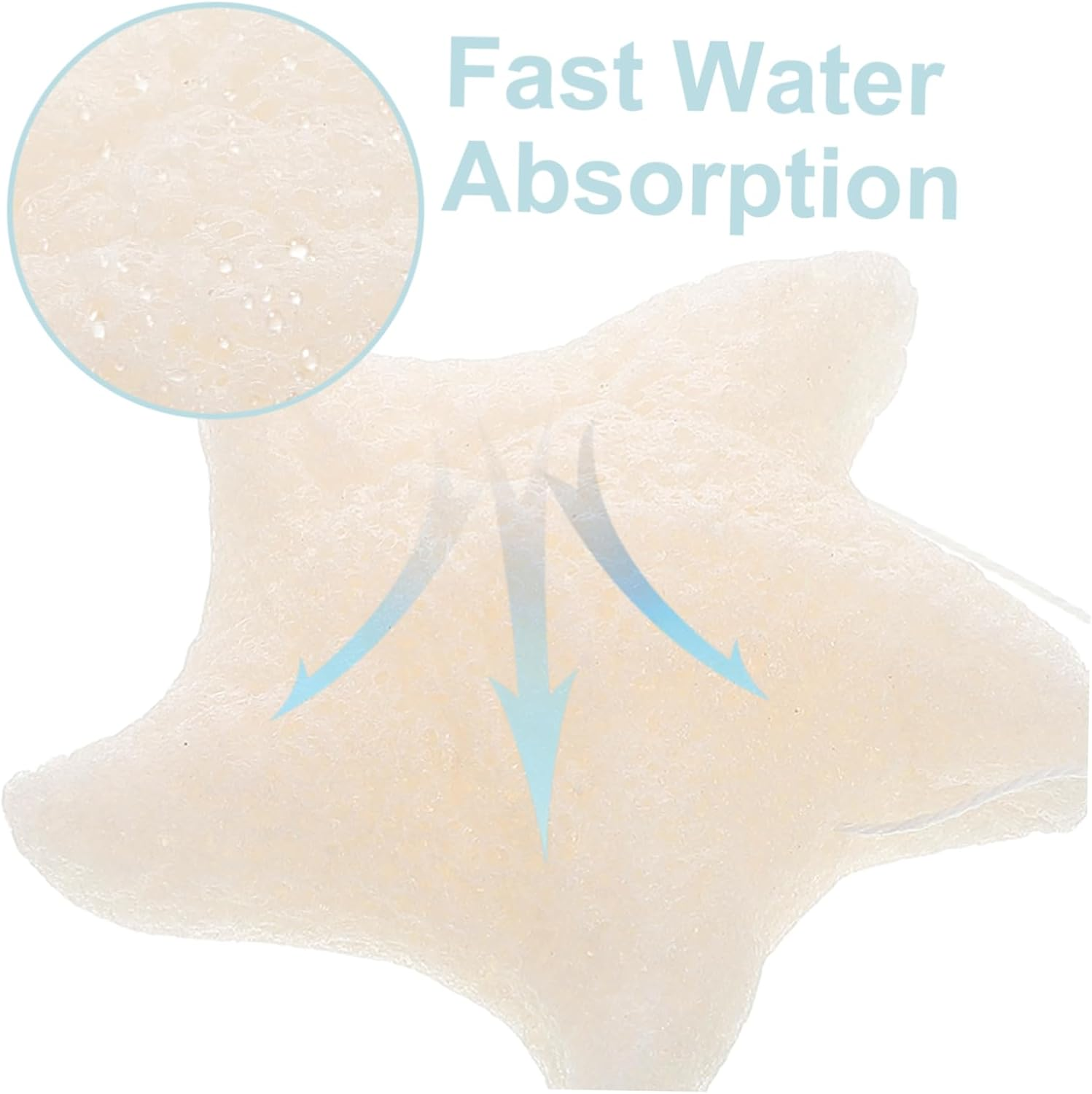 COMPUKAS Natural Sea Sponge Bath Sponge for Toddlers Boys and Girls for Newborns Boy Girl Bathing Supplies image number 6