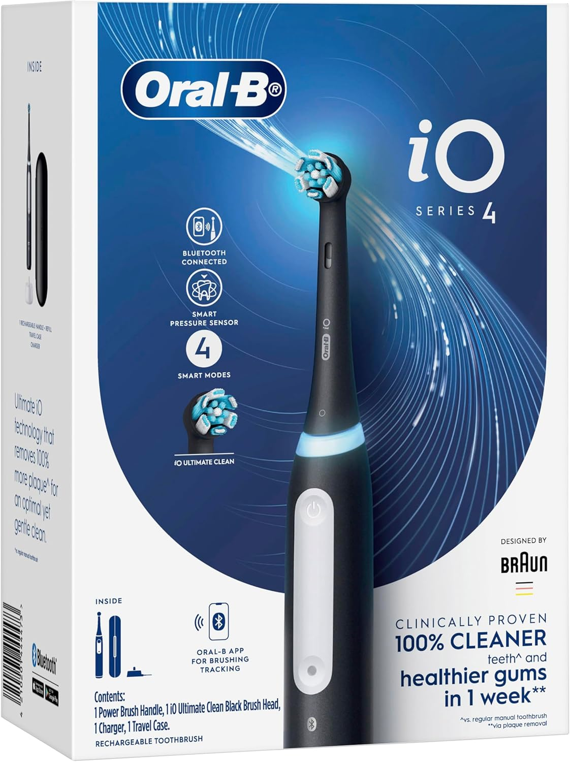 Oral-B Io Series 4 Electric Toothbrush with App Connectivity, Black