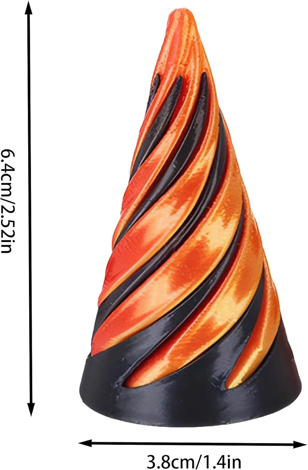 3D Spiral Cone Fidget Stress Relief Toys Suitable for Young People ( 6 Cones ) image number 3