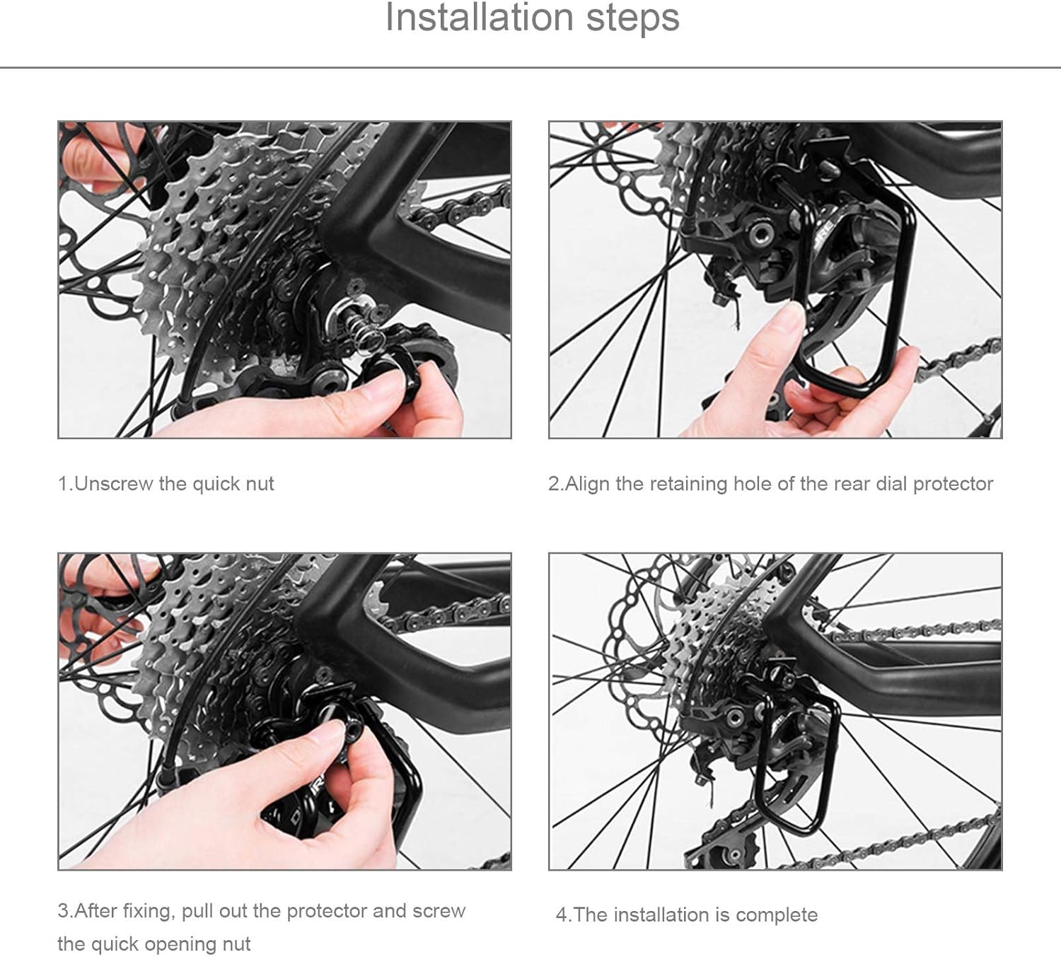 VGOL Bicycle Rear Derailleur Chain Gear Guard Protector Bracket for Most MTB Mountain Road Bike Folding Bike Cycling Pack of 2