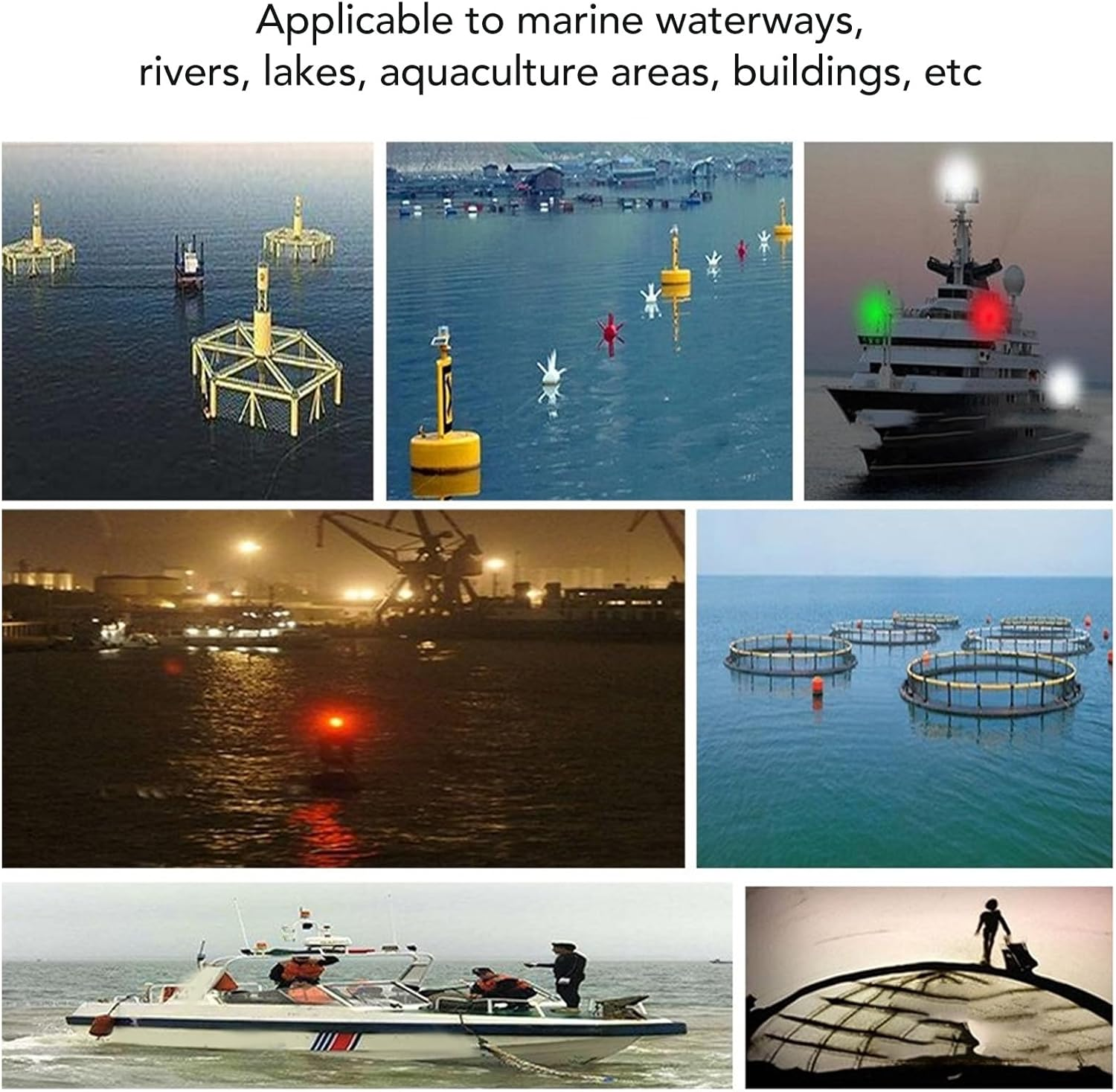 Beacon Light, Navigation Lamp UV Signal Light, Compatible with Marine Rivers Lakes, 360 Degree Control IP68 Waterproof Solar Warning Light (同時に2つのライトがあります) image number 4