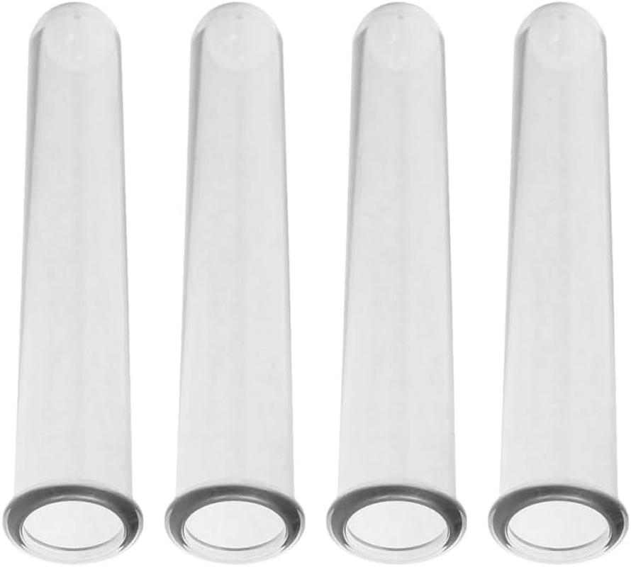 NULYLU 4Pcs Hydroponic Vase Vases Test Tubes Decoration Floral Water Vial Wall Planter Plastic Floral Tubes Tube Vase Fresh Florist Supplies Picks Tubes Transparent