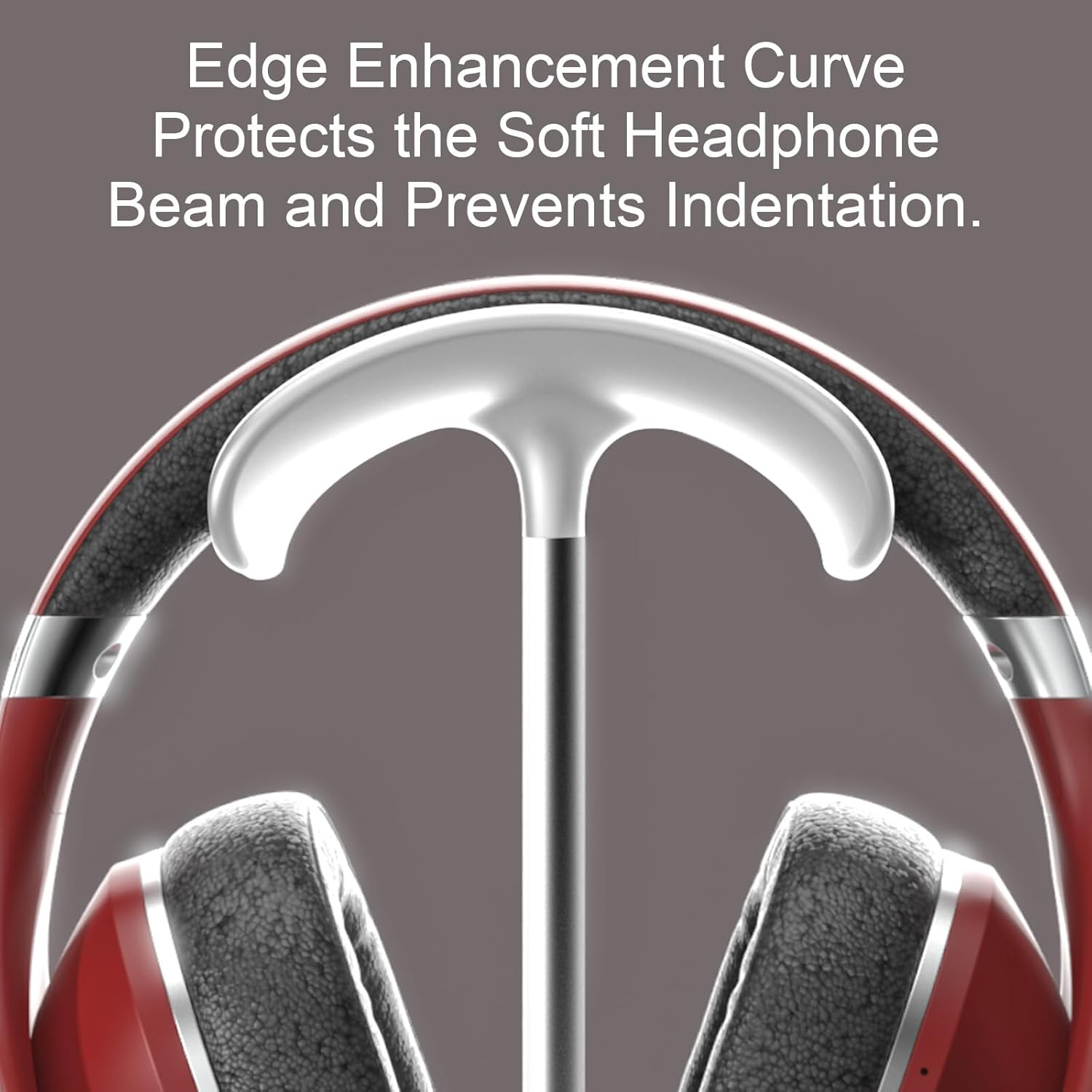 Headphone Stand, Curved Headset Stand with Storage Tray, Desk Earphone Stand, Gaming Headset Holder Accessories for Airpods Max, Beats, Bose, Sennheiser, Sony and Ect.(White) image number 2