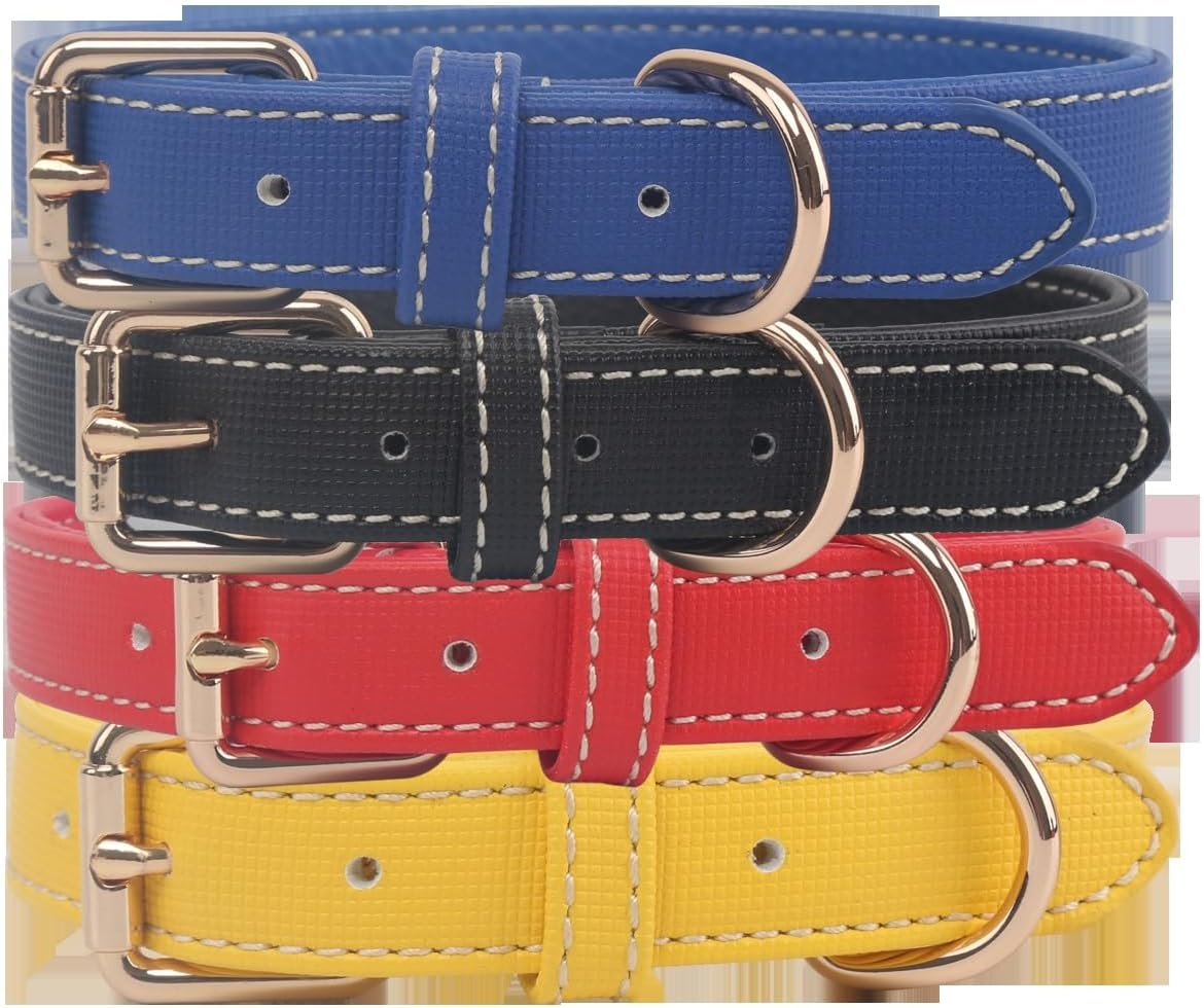 Patapalooza Leather Dog Collar, Strong and Adjustable, Ideal for Training and Walking, Stylish and Durable Style.