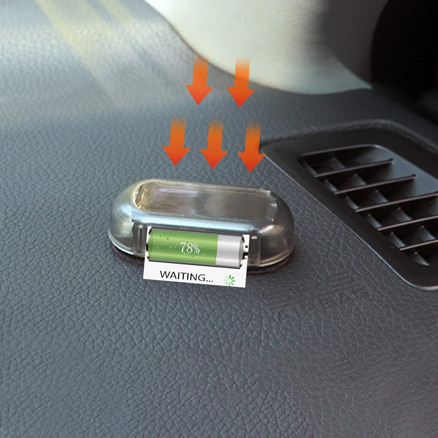 Shudyear Car Solar Power Simulated Dummy Alarm，Anti-Theft LED Flashing Security Light Fake Lamp，With USB Charger Port，Car Security Accessories Universal for Most Cars(2Pcs Red) - 2Pcs Blue image number 2