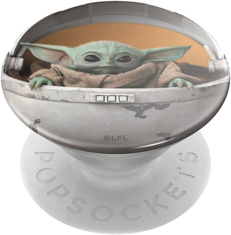 ​​​​Popsockets Phone Grip with Expanding Kickstand, Adhesive Grip, Starwars, Cute Popsockets - Baby Yoda Pod (Gloss) image number 4