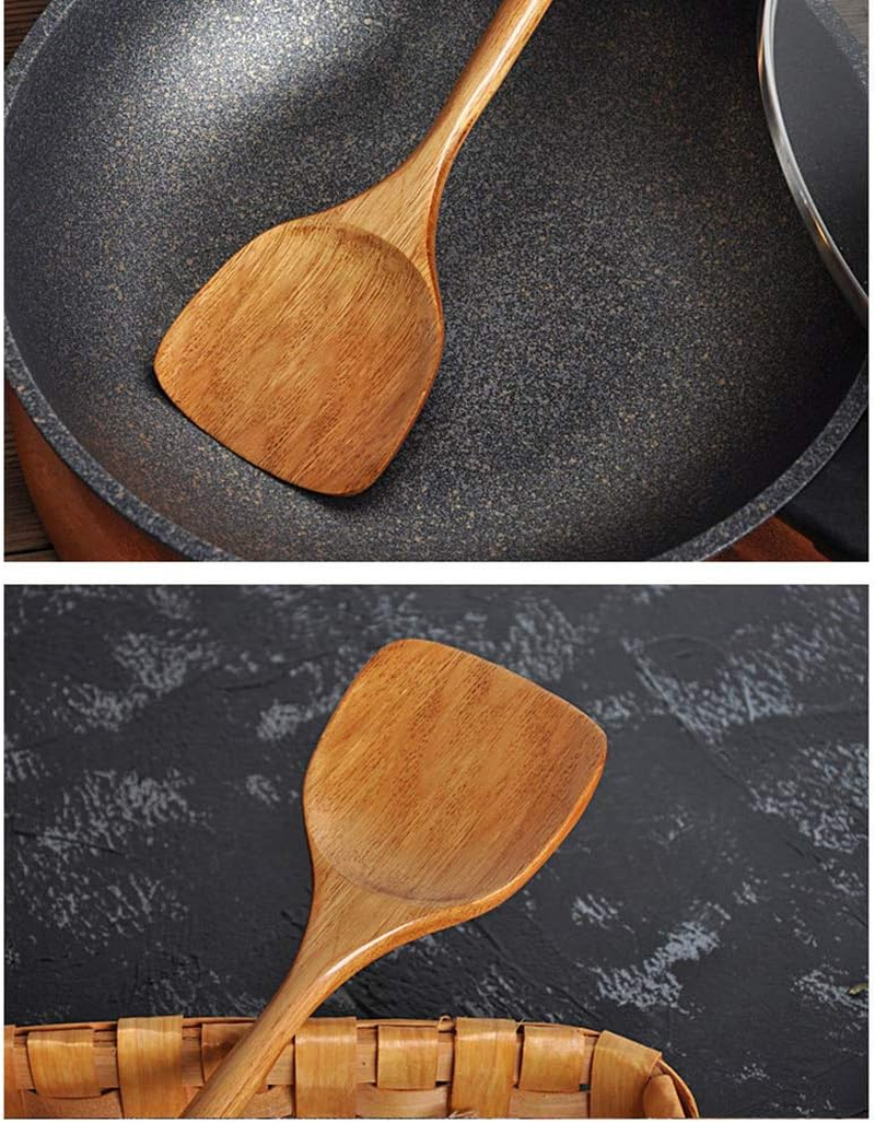 Wooden Spatula. Long Handle Spatula for Cooking.Handmade for Kitchen Cookware. (Spatula) image number 2