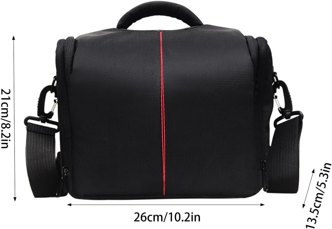 AIMALL Shoulder Digital Photography Bag, 10.2&times;5.3&times;8.2In SLR Camera Bag with Customizable Interior & Multiple Pockets, Black image number 3