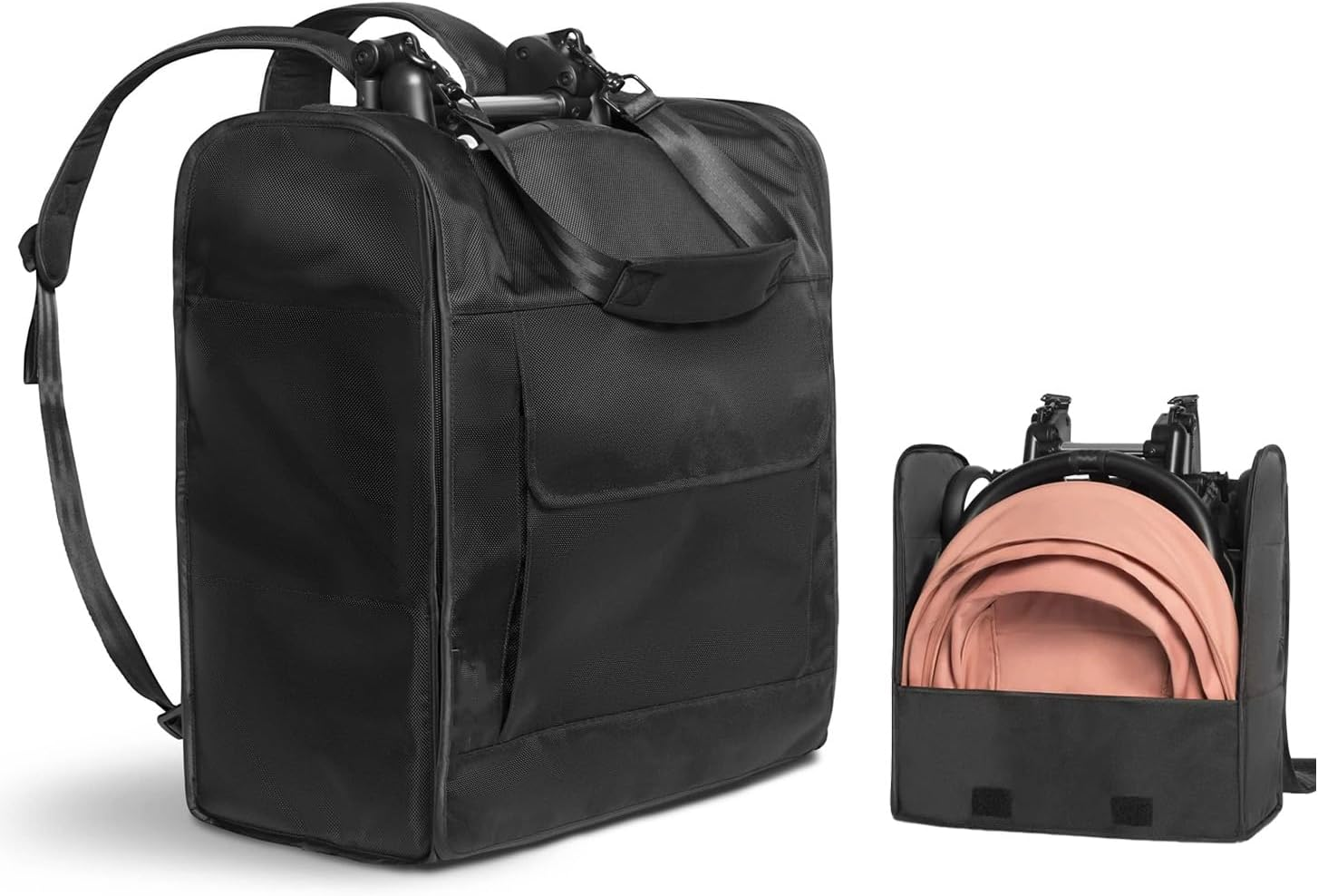 Bestbless Stroller Storage Backpack, Stroller Storage Bag Black, Protects Stroller during Travel, Folds for Easy Storage, Fits YOYO and YOYO Connect image number 2