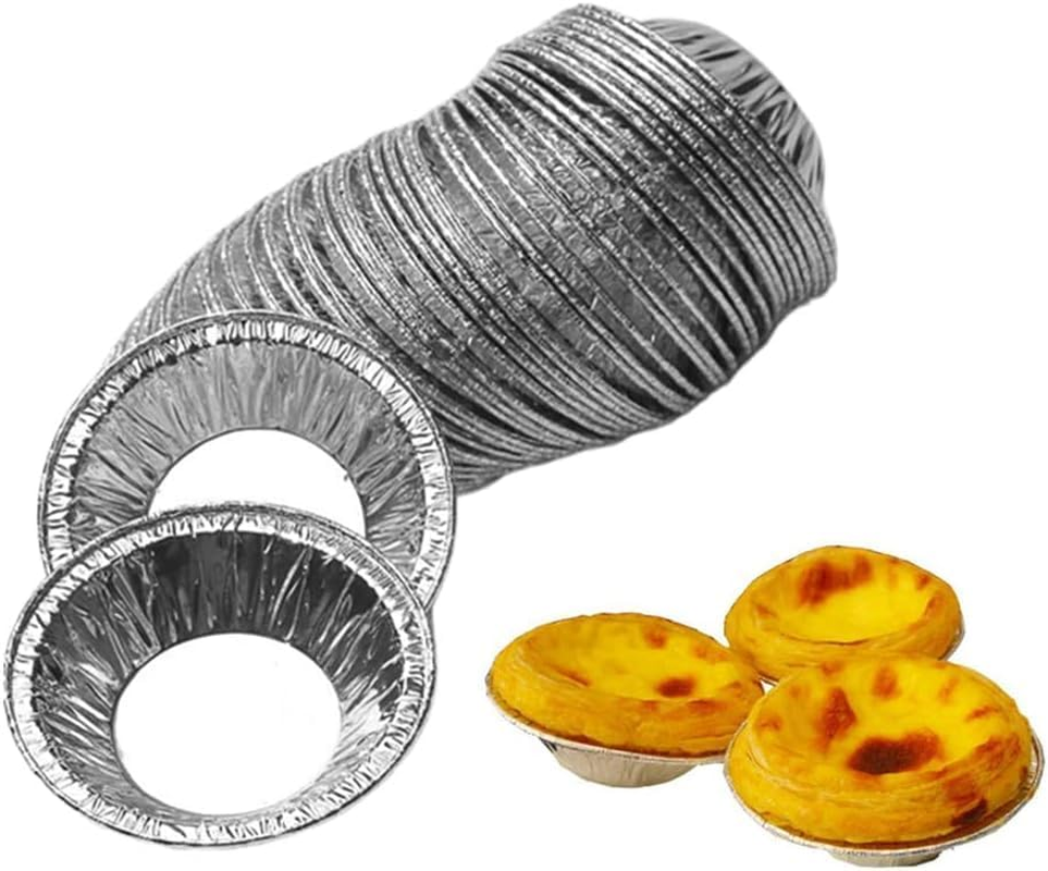 250 Pack Disposable Aluminium Foil Patty Pans/Baking Cups - 7Cm round Mini Tart Tins for Muffins, Cupcakes, Pies & Sausage Rolls - Oven, Freezer Safe & Recyclable-Quttly image number 1