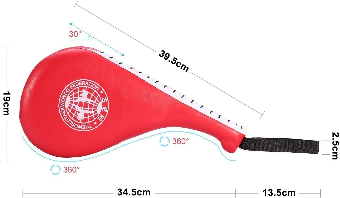 Yosoo 1 Pair of Taekwondo Double Kick Pad Target Tae Kwon Do Karate Kickboxing Training TKD Kicking Pad Practice Kick Target Training Double Face Kick Foot Pad Martial Arts Equipment Sporting Goods Pa image number 1