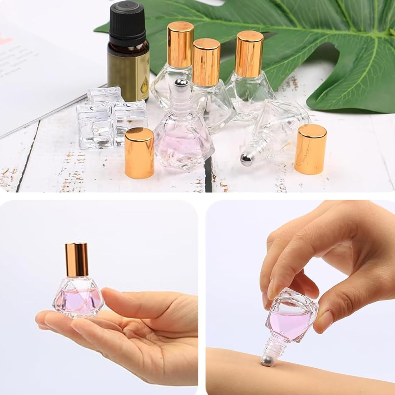 8Ml Roller Bottles for Essential Oils 10 Pcs, Glass Roll on Bottles, Roller Balls for Essential Oils image number 1