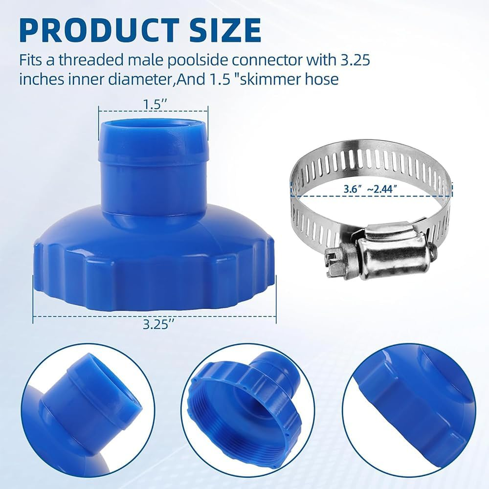 Above Ground Pool Skimmer 11238 Replacement B Hose Adapter for Intex,Compatible with 25016 Hose 28000E 28335EH 28337EH 28341WA image number 2