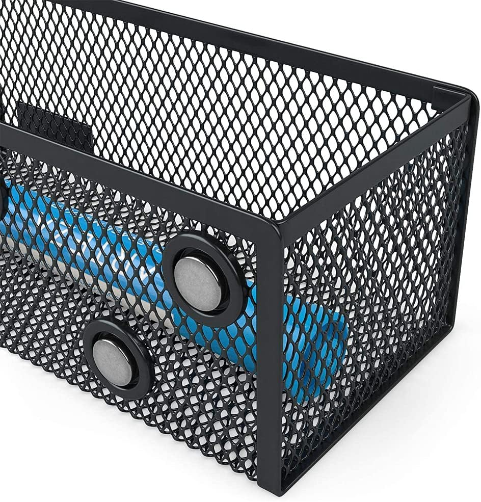 Magnetic Pen Holder Net, Magnetic Basket, Magnetic Storage Baskets, Mesh Marker Pen Holder, for Whiteboard, Fridge, Office Material (3 Knots) image number 4