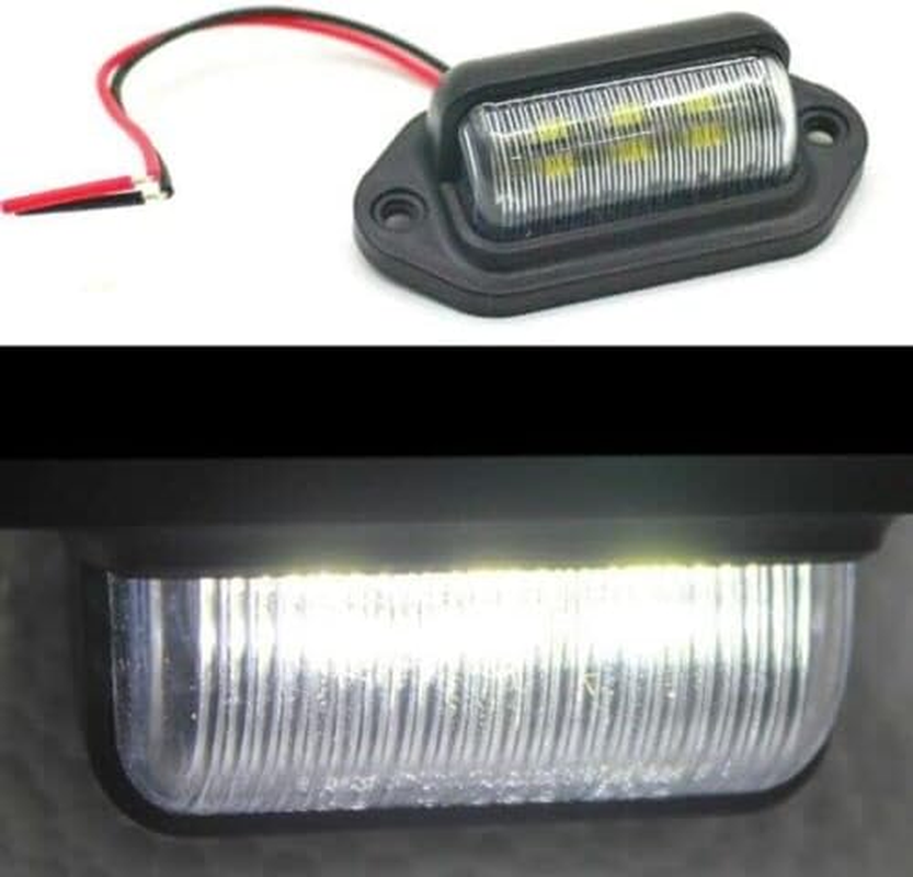 2PCS Universal 12/24VLED License Number Plate Light Lamps for Car Boats Automotive Aircraft RV Truck Trailer Exterior Lamps, and Aircraft, Easy Installation, Low Consumption image number 4