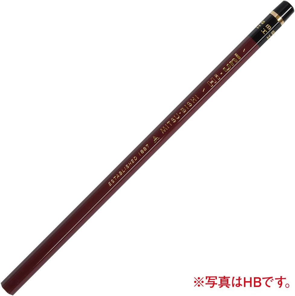 Uni Hi Wooden Pencil - HB - Box of 12 (HUHB), Brown image number 3
