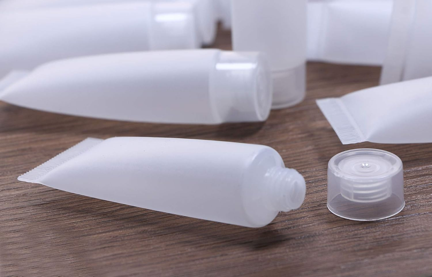 Shapenty 10Ml Clear Plastic Empty Tubes Refillable Facial Cleanser Hand Cream Cosmetic Lotion Containers Soft Makeup Sample Holder Bottle Vial Jar Pot Case with Flip Lid for Travel DIY Project, 30PCS, image number 1