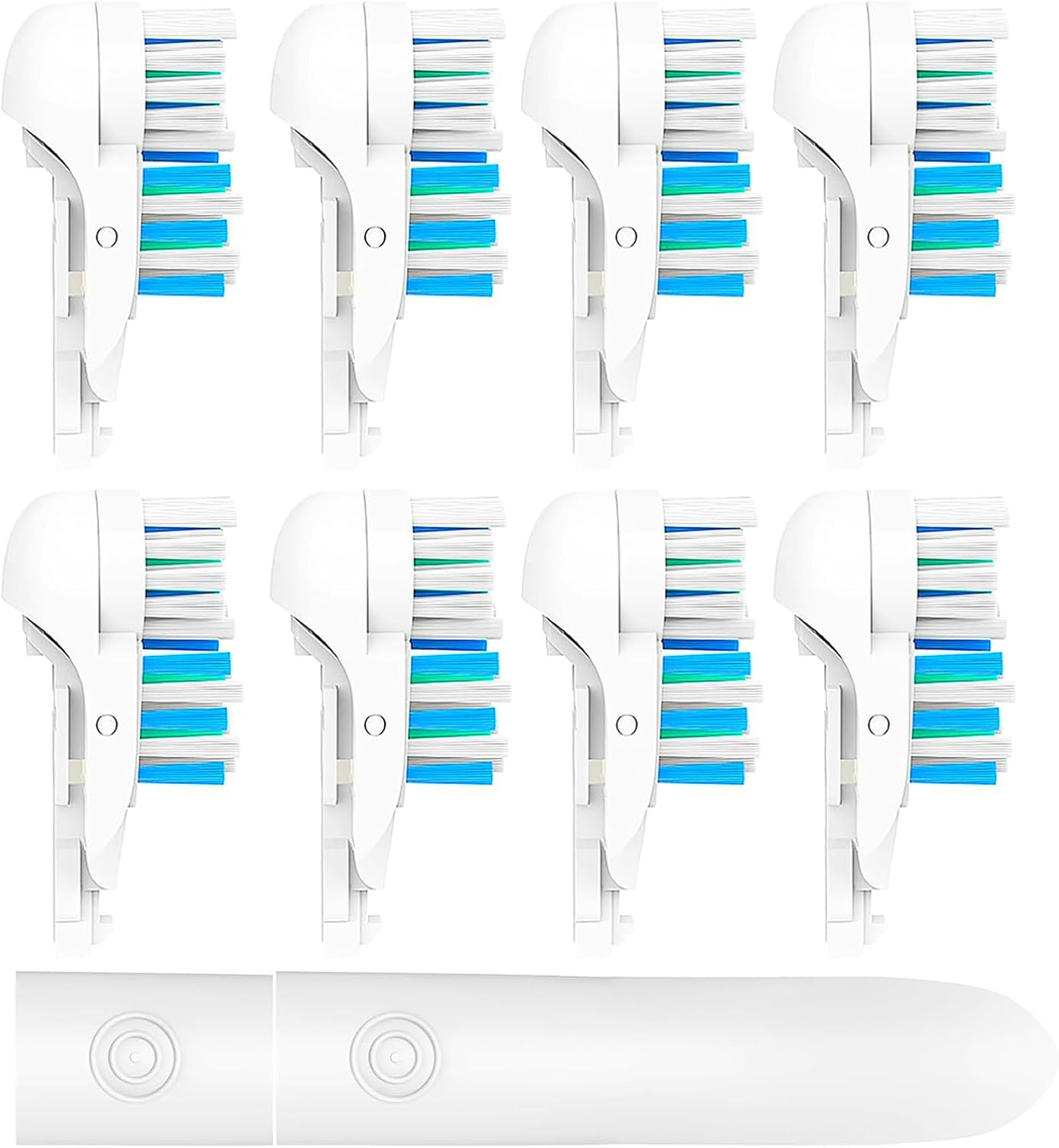 Dual Clean Cross Replacement Toothbrush Heads Compatible with Oral B Complete Action Deep Clean Power Toothbrush 3733 4732 4734, Rotating Brush Heads Set