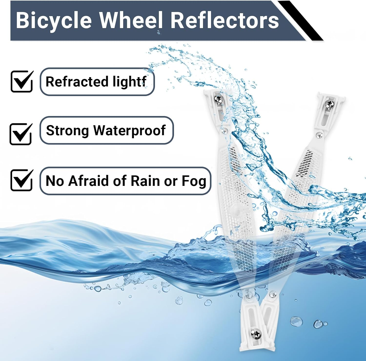 4 Pack Bike Wheel Reflectors, Bicycle Spoke Reflectors for Ebikes, Plastic Bicycle Spoke Reflector for Adult Bikes, Night Riding Bicycle Accessories