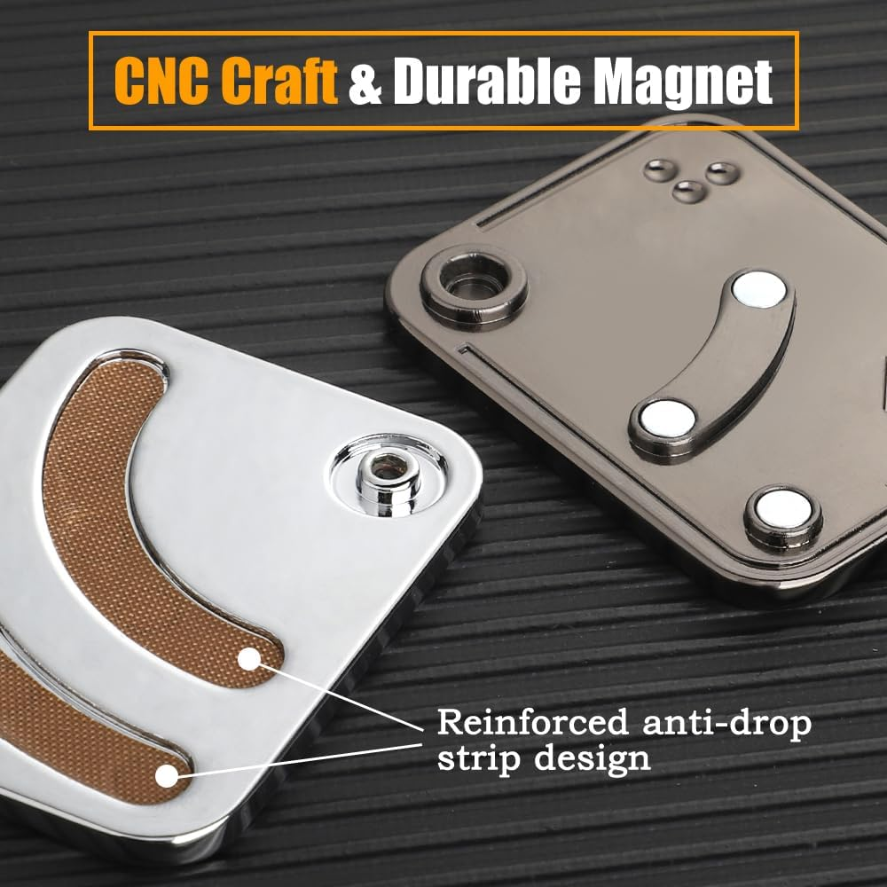 Magnetic EDC Fidget Coin Toy, Cool Sensory Manually Rotate Toy Birthday Present for Boys Girls, Metal Poker Fidget Slider Card, Home Office Classroom Tabletop Desk Decor for Adults Teens image number 6