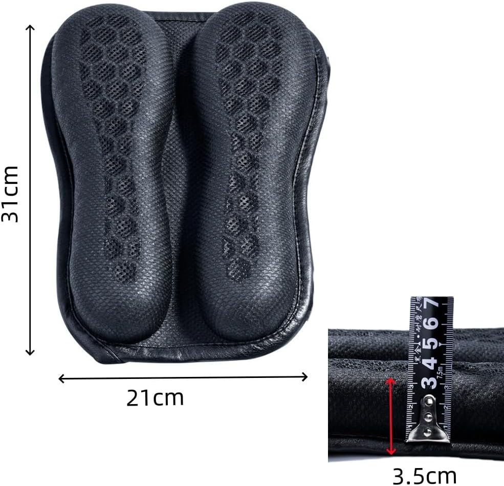 Breathable Seat Pad, Motorcycle Seat Cushion, Sun and Water Resistant Breathable Cover with Strap and Buckle, Elasticity Gel 3D Honeycomb Structure,Suitable for Motorcycles, Electric Bikes image number 3