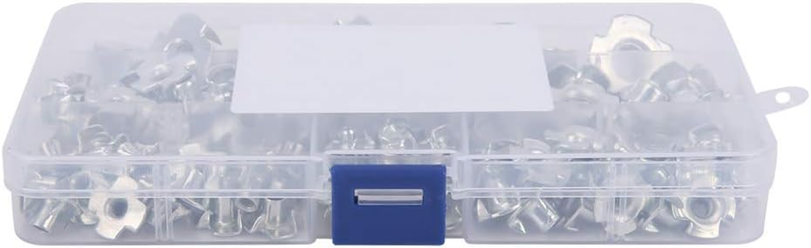 110Pcs Durable T-Nut, Stainless Steel Galvanized T Nuts Rivet Nut, for M5M4M3 M10M8M6 Assortment Kit 1 Box image number 6