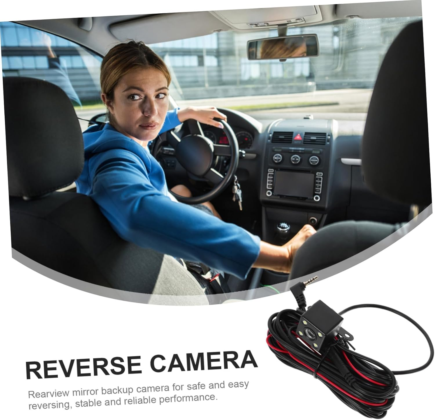 Jojofuny Driving Recorder 5-Pin Rear Camera Rearview Mirror Reversing Image Rear Pull-Up Lens (5-Pin) Rear View Reverse Backup Camera Car Parking Cam Car Backup Camera Car Reverse Camera image number 5