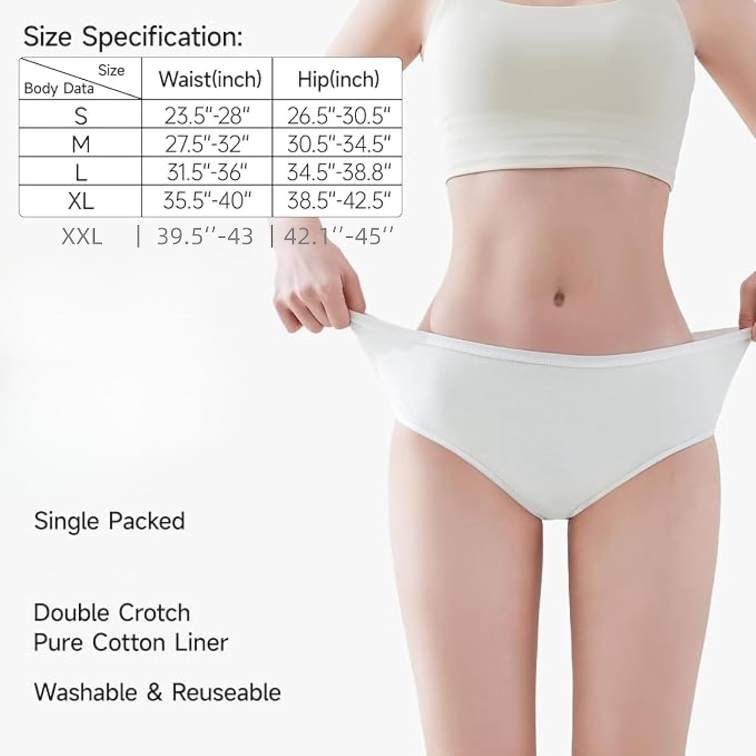 Women'S Disposable Underwear for Travel Ladies Briefs Maternity Panties Hotel Spa Hospital Emergency Underpants image number 2