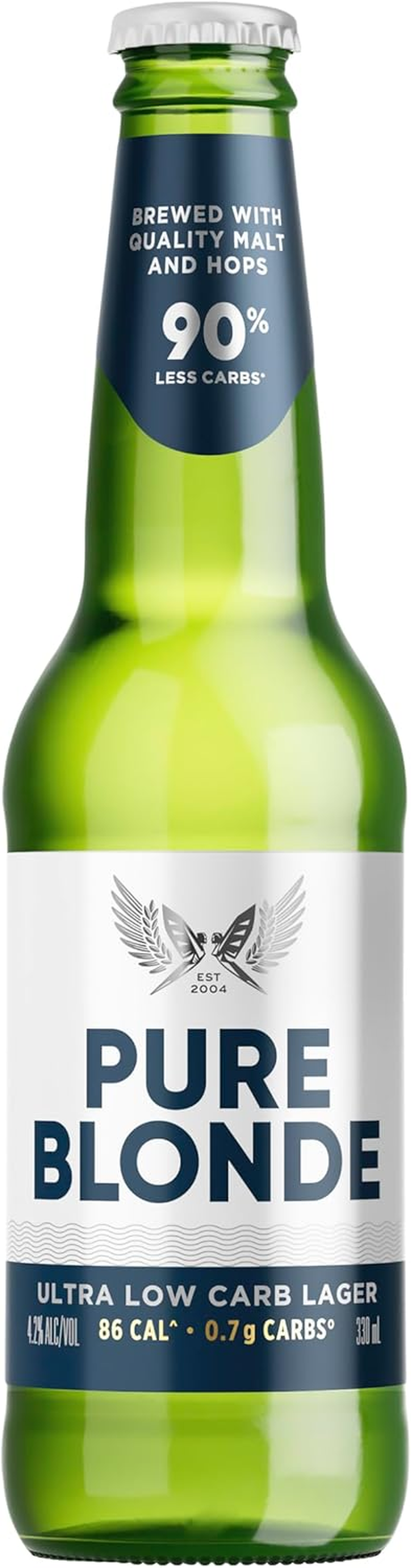 Pure Blonde Ultra Low Carb Lager, Light & Refreshing Finish, 4.2% ABV, 330Ml (Case of 24 Bottles) image number 2